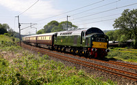 D345 heads past Holme on 27.5.23 with 1Z77 06.53 Darlington to Appleby.