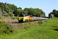 70812 heads towards Milford Tunnel on 24.5.23 with 6Z76 05.11 Redcar  to Longport.