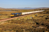 66736 approaches Corrour on 30.5.23 with 6S45 06.25 North Blyth to Fort William Alcan train.