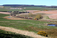 70817 passes Carmont on 19.4.23 with the Aberdeen to Irvine slurry tanks on 19.4.23.