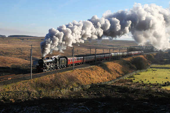 45690 heads past Shap Wells on 21.1.17 with the Winter CME.
