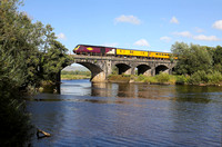 43274 & 43257 head over the River Lune at Arkholme on 11.8.23 with 1Q18 Blackpool North to Derby test train.