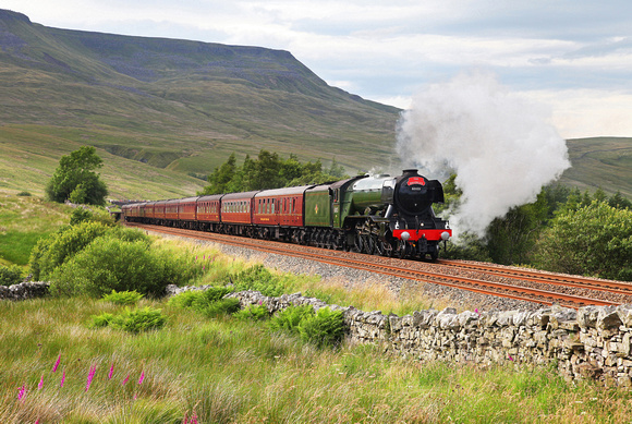 60103 heads upto Ais Gill summit with the returning 'Waverley' tour on 9.7.17.