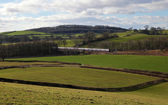 A Pair of 350/4s head past Hincaster on 31.1.15.