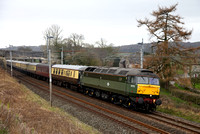 47773 passes Burton on 15.3.14 with Vintage Trains 'Cumbrian Ranger'. 4464 worked it to Carnforth.