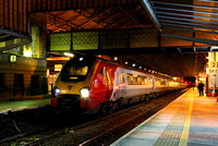 221111 waits at Preston Station on 29.10.13.