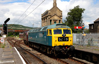 47270 arrives back into Carnforth with 37668 & 37669 on 14.6.16 after a test run to Hellifield.