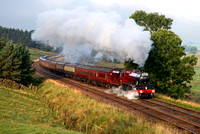 45699 heads past Eldroth on 28.9.13 with  the 'Lune Rivers Trust' special to Chester.