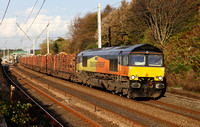 66849 passes Hest Bank with the diverted 6J37 on 19.10.12.