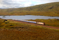 67009 heads over Rannoch moor on 5.9.12 with the Fort William bound sleeper service.