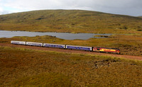 67009 heads over Rannoch moor on 5.9.12 with the Fort William bound sleeper service.