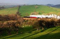 44932 heads away from Arkholme on 16.11.11 with the returning test run to Hellifield.