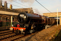 6201 heads into the loops at Carnforth for its water stop on 13.11.11.