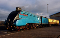 4492 is prepared at the NRM on 17.12.11 for the returning Christmas White Rose trip to London.
