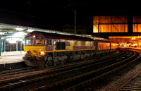 66188 waits for its crew change at Carlisle whilst working 6E68 New Cumnock to Drax on 1.12.11