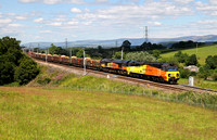 70802 & 66847 head pass Great Strickland with 6J37 on 10.7.14, the first trial of a class 70.