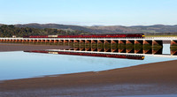 47851 & 47802 head over Arnside viaduct with The Cumbrian Lakelander from Kidderminster to Carlisle.