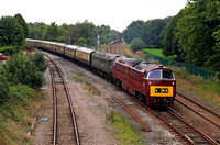 D1015 heads away from Lostock Hall with Vintage trains Tyseley - Carlisle Cumbrian Explorer