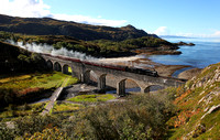 44871 heads over Loch Nan Uamh viaduct heading for Mallaig on 1.10.16.
