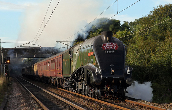 60009 heads away from Lancaster on  18.8.12 with the returning CME.