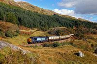 37612 heads away from Glenfinnan with the Autumn West Highlander tour to Mallaig on 1.10.16.