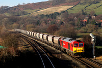 60079 passes Chinley on 11.12.13 with the Oakleigh to Tunstead.