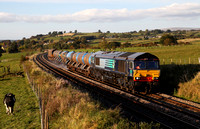 66428 & 425 pass Langwathby with 3J11 RHTT on 9.10.12