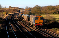20302 & 20305 pass Melton Ross on 23.11.12 with 3S13 Wakefield to Grimsby RHTT.