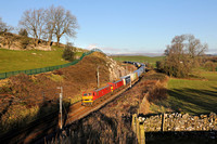 90036 & 90019 head past Deepthwaite with 4M25 Mossend to Daventry on 24.12.20.