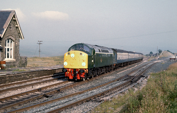 D200 passes Ribblehead station on 9.8.83 with a Leeds to Carlisle service