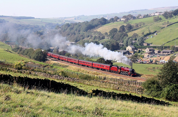 5690 heads past Diggle with the cotton mills Exp