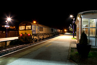 66425 & 66301 pause at Arnside on 1.11.13 with 3J11 RHTT.