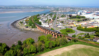 43132 & 43183 head away from Montrose on 17.5.24 with 1T42 13.46 Aberdeen to Glasgow Queen Street.