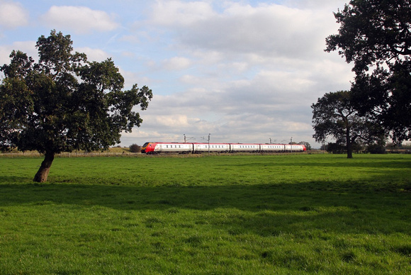 A Edinburgh bound Voyager heads past Brock on 13.10.11