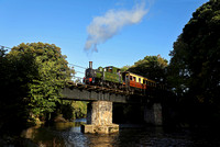 822 heads over the Afon Banwy Bridge at Heniarth on 10.10.22.