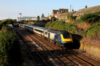 43144 & 43163 depart from Arbroath on 30.7.24 with 1A71 05.30 Edinburgh to Aberdeen.