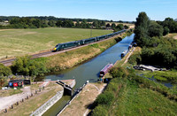 A GWR 800 heads past Crofton on 10.8.22 with a Paddington to Plymouth service.