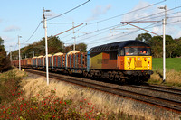 56087 heads away from Carnforth on 9.10.13 with 6J37.