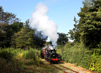 Pug 19 heads along the Ribble Railway on 1.10.22.