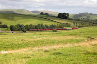 47245 & 47746 head up Giggleswick bank on 11.8.23 with a ECS from York to Carnforth.
