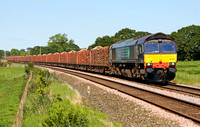 On hire to Colas 66425 passes Gregson lane on 3.6.11 with 6J37.