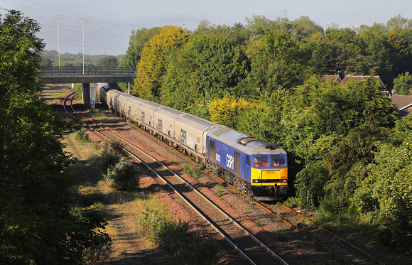 60026 heads down the Tyne Docks branch on 1.6.20 with 6N83 06.06 Lynemouth Power Stn to Tyne Dock.