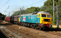 47580 & 47798 pass lancaster on 16.8.12 with a Carnforth to Crewe ECS.