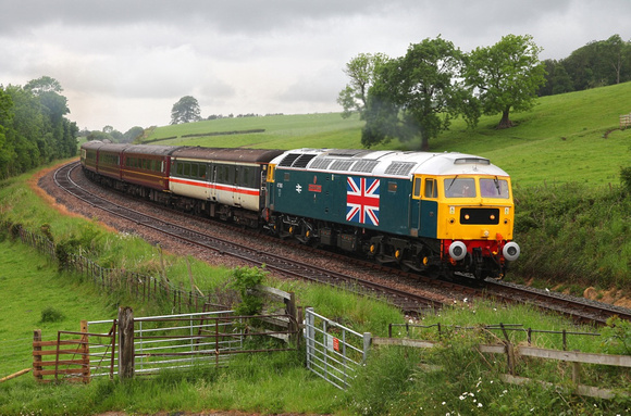 47580 heads past Starricks Farm on 8.6.12 with a ECS to Norwich.