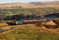 After being looped at Grayrigg, 55002 passes Greenholme heading to Bo'ness.