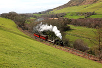 'Tom Holt' heads past the S bends  nr Bryglas on 16.3.20.