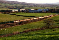 90028 heads past Rowell with 6S02 warrington to Shieldmuir extra xmas mail.
