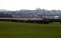 70020 heads away from Carnforth with a Daventry to Coatbridge.