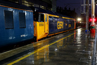50049 waits departure from Preston on 9.12.23 with UK Railtours 'The Manchester Christmas Market' tour from London Euston.