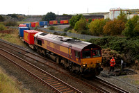 66008 departs from Workington Docks on 26.10.12.